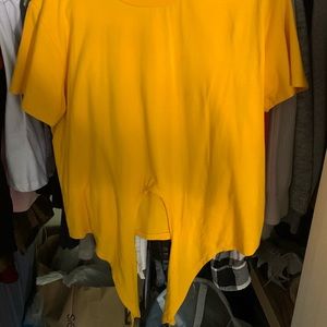 Yellow Tie Front Tee